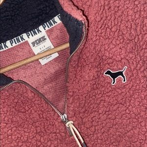 Quarter zip Pink sherpa